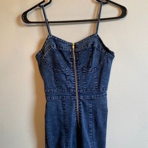 Jeans Corset Romper - Small